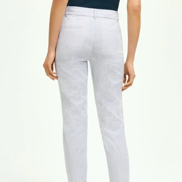 Brooks Brothers Natalie Seersucker Crop Pants - Picture 12 of 12